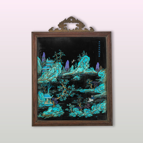 Hanging screen with landscape